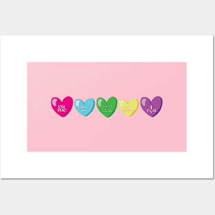 candy hearts Posters and Art